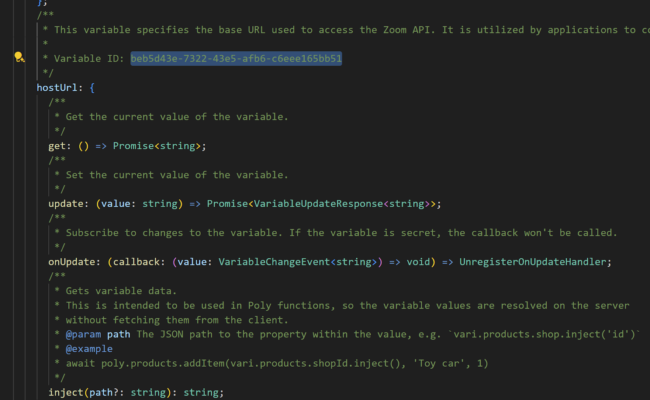 Unique Variable IDs Introduced in Poly Release 19 - PolyAPI